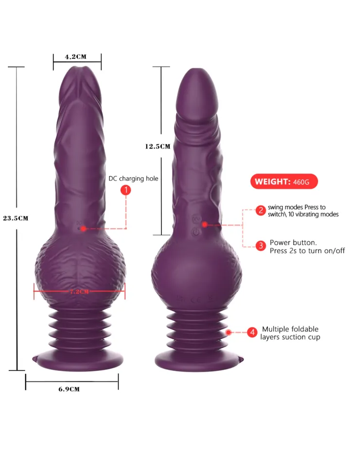 Grlpwr Drillme Thrusting Dildo Vibrator - Vibrating dildo 4