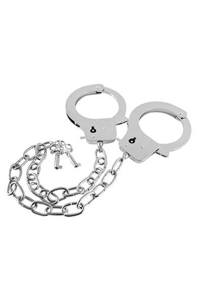 Guilty Pleasure Metal Handcuffs Long Chain - Handschellen aus Metall 1