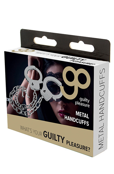 Guilty Pleasure Metal Handcuffs Long Chain - Handschellen aus Metall 2