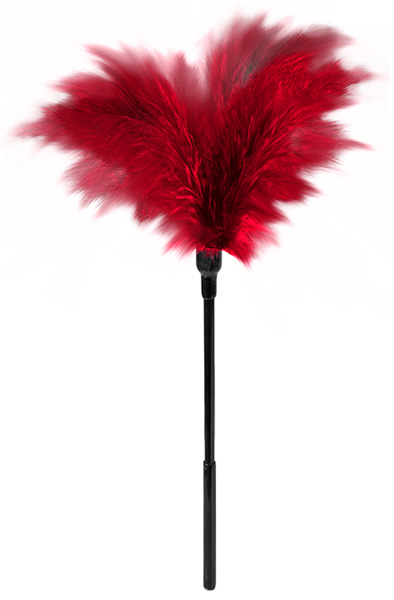 Guilty Pleasure Small Feather Tickler Red - Feder-Kitzler 1