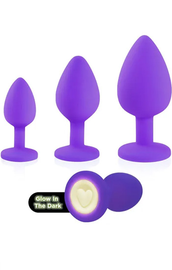 Heart Light Silicone Anal Training Kit - Analplug Set 1