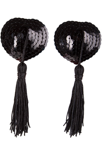 Heart Nipple Pasties Black - Brustwarzenkappen 1