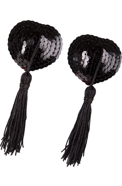 Heart Nipple Pasties Black - Brustwarzenkappen 2