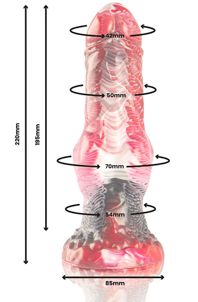 Helios Dildo With Testicles Heat & Ecstasy 22 cm - Drachen-Dildo 3