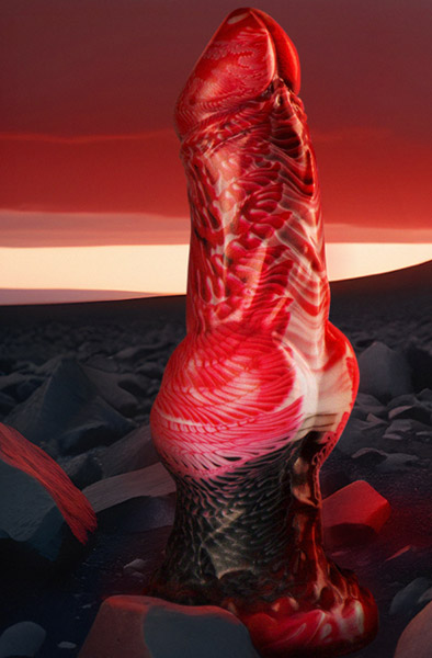 Helios Dildo With Testicles Heat & Ecstasy 22 cm - Drachen-Dildo 5