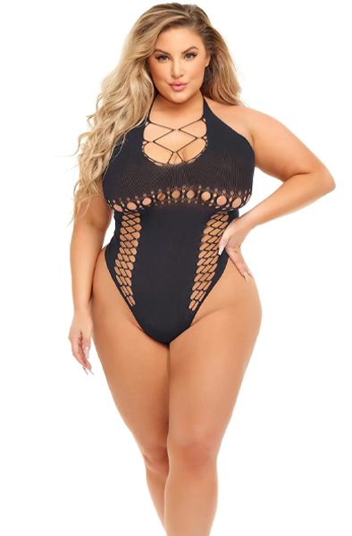 Hot Too Handle Bodysuit Schwarz - Teddy 1