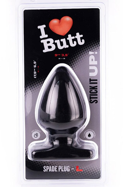 I Love Butt Spade Plug Black Large 17,5cm - Extra dicker Analplug 2