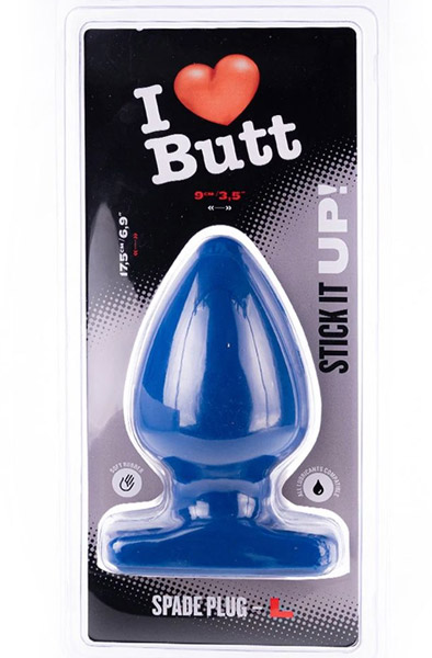 I Love Butt Spade Plug Blue Large 17,5cm - Extra dicker Analplug 2