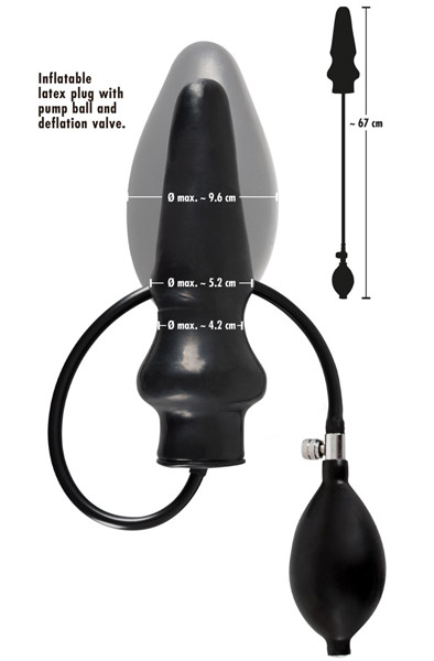 Inflatable Latex Plug 20 cm - Aufblasbarer Analplug 2