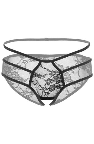 Jade Ouvert Bikini-Slip Schwarz - Slip ouvert 3