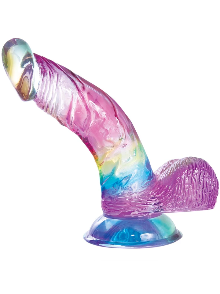 Jellildo Dildo Curved With Balls 19 cm - Dildo 1