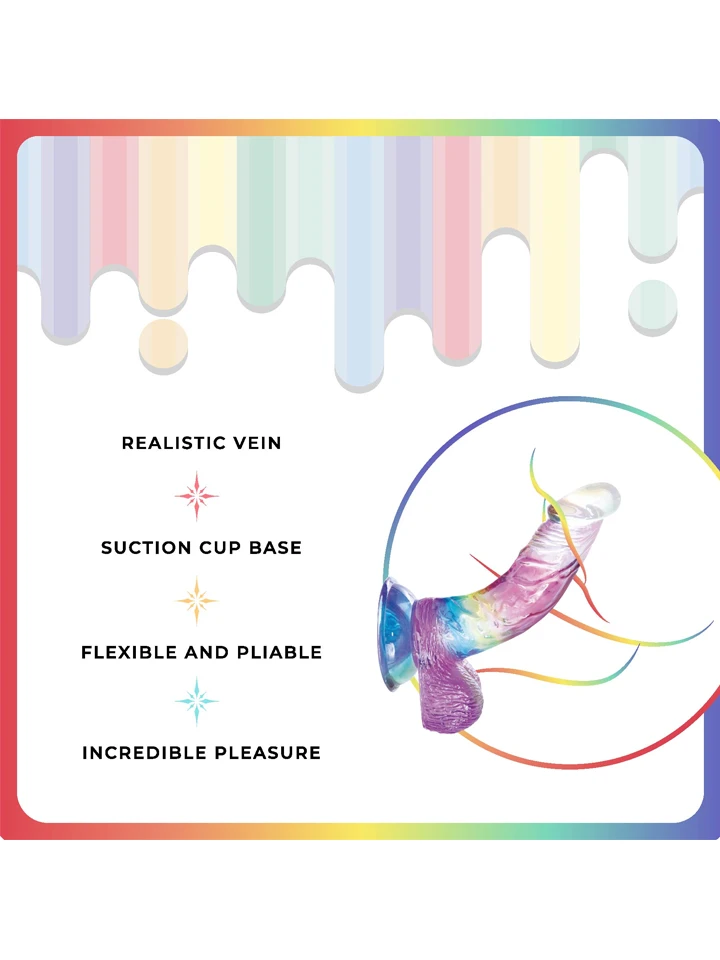 Jellildo Dildo Curved With Balls 19 cm - Dildo 2