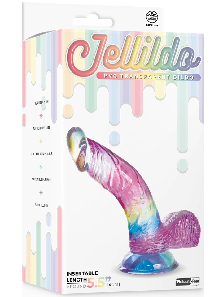 Jellildo Dildo Curved With Balls 19 cm - Dildo 4