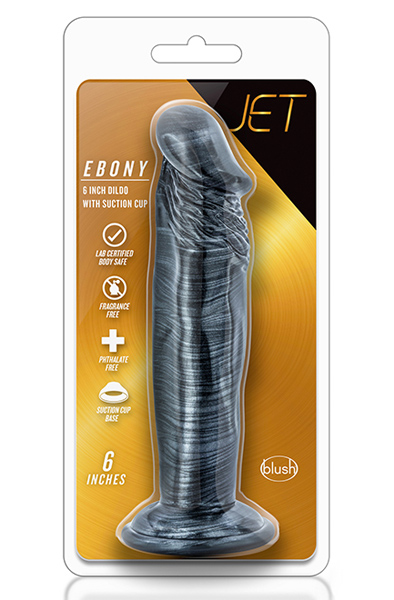 Jet Ebony Dildo Carbon Metallic Black 16,5cm - Dildo 2