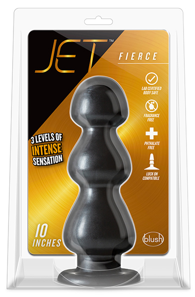 Jet Fierce Carbon Metallic Black 25,5cm - Extra dicker Analplug 2
