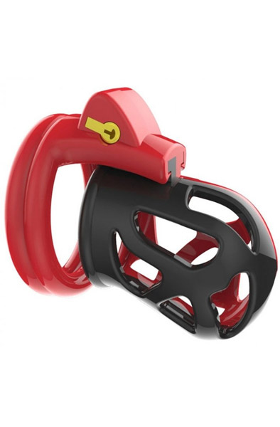 Joker Chastity Cage Red-Black - Keuschheitskäfig 1
