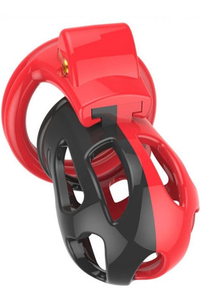 Joker Chastity Cage Red-Black - Keuschheitskäfig 2