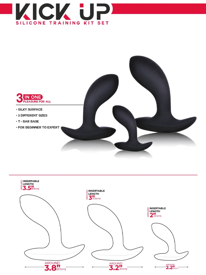 Kick Up Silicone Anal Training Kit - Anal plug set 2 [full]