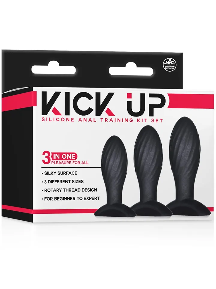 Kick Up Silicone Anal Training Set - Anal plug set 3
