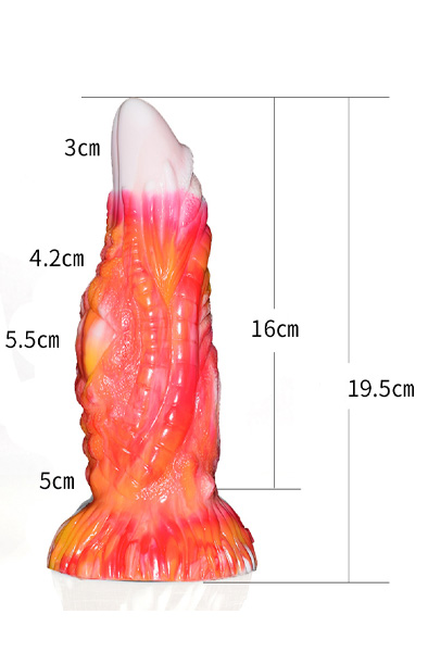 Kiggy Monster Dildo Flame 19,5 cm - Drachen-Dildo 3