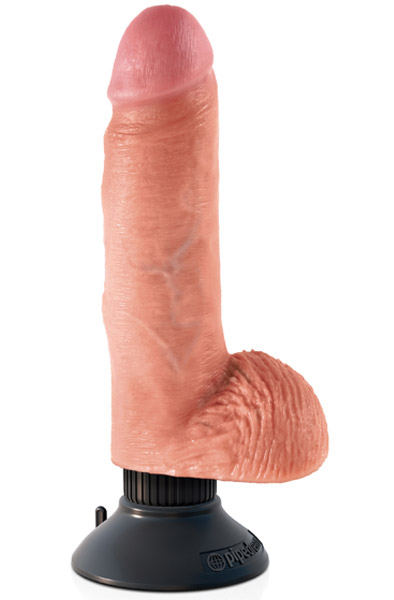 King Cock Vibrating Cock With Balls 18 cm - Vibrierender Dildo 1