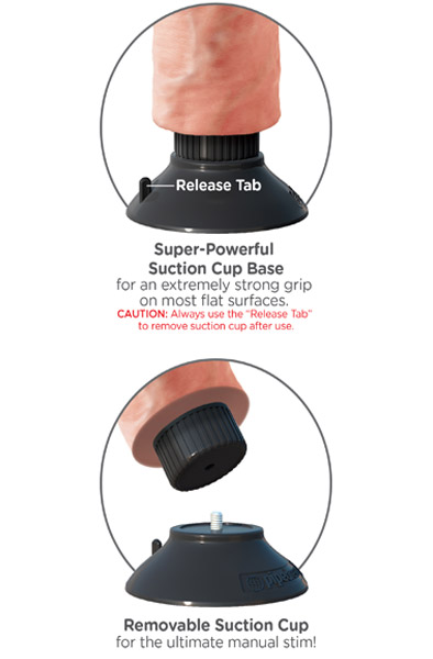 King Cock Vibrating Cock With Balls 18 cm - Vibrierender Dildo 2