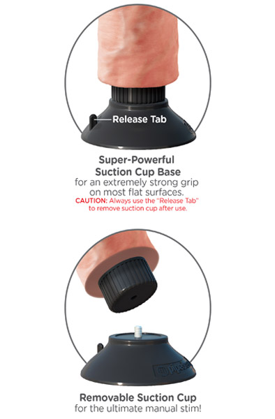 King Cock Vibrating Cock With Balls Flesh 23 cm - Vibrierender Dildo 2