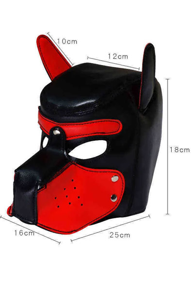 Kinky Puppy Balaclava Red - BDSM Maske 2