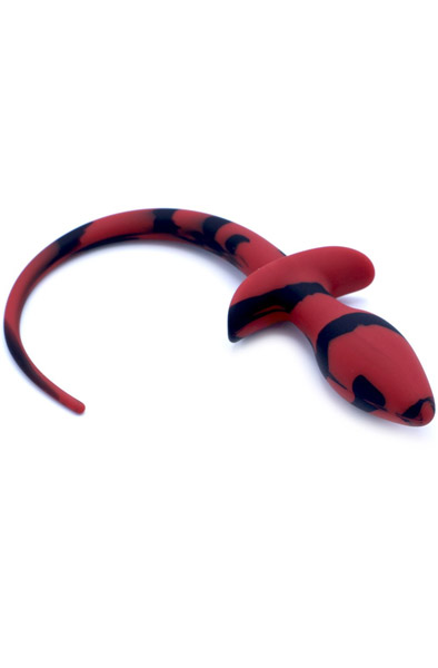 Kiotos Anal Plug Dog Tail Black/Red - Analplug in Tierform 2