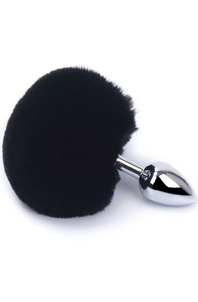 Kiotos Bunny Tail Black - Analplug in Tierform 1