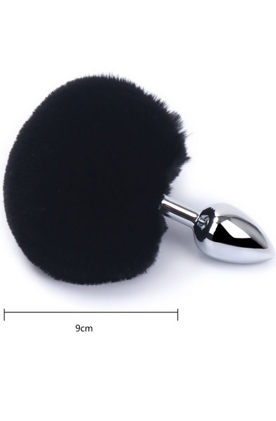 Kiotos Bunny Tail Black - Analplug in Tierform 2