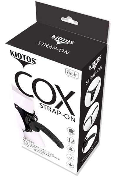 Kiotos COX Strap-On + Dildo Black 22cm - Umschnalldildo mit Geschirr 3