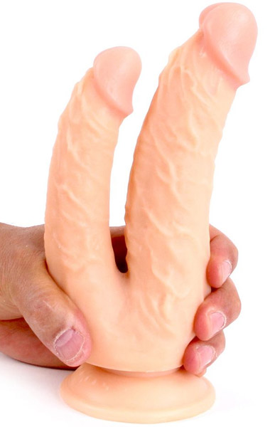 Kiotos Double COX Flesh 19 cm - Doppel-Dildo 2