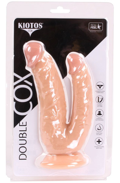 Kiotos Double COX Flesh 19 cm - Doppel-Dildo 3