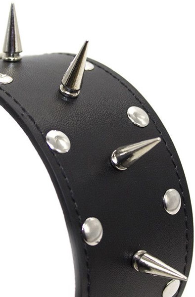 Kiotos Leather Collar Spiked - Halsband & Leine 2