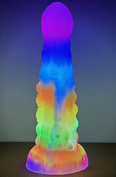Kraken Glow-in-The-Dark Dildo 21,5 cm - Drachen-Dildo 2
