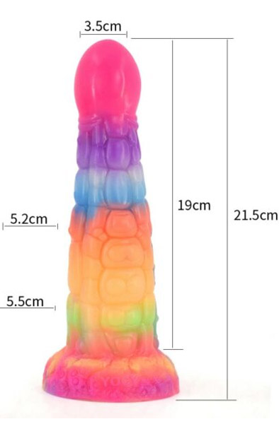 Kraken Glow-in-The-Dark Dildo 21,5 cm - Drachen-Dildo 4