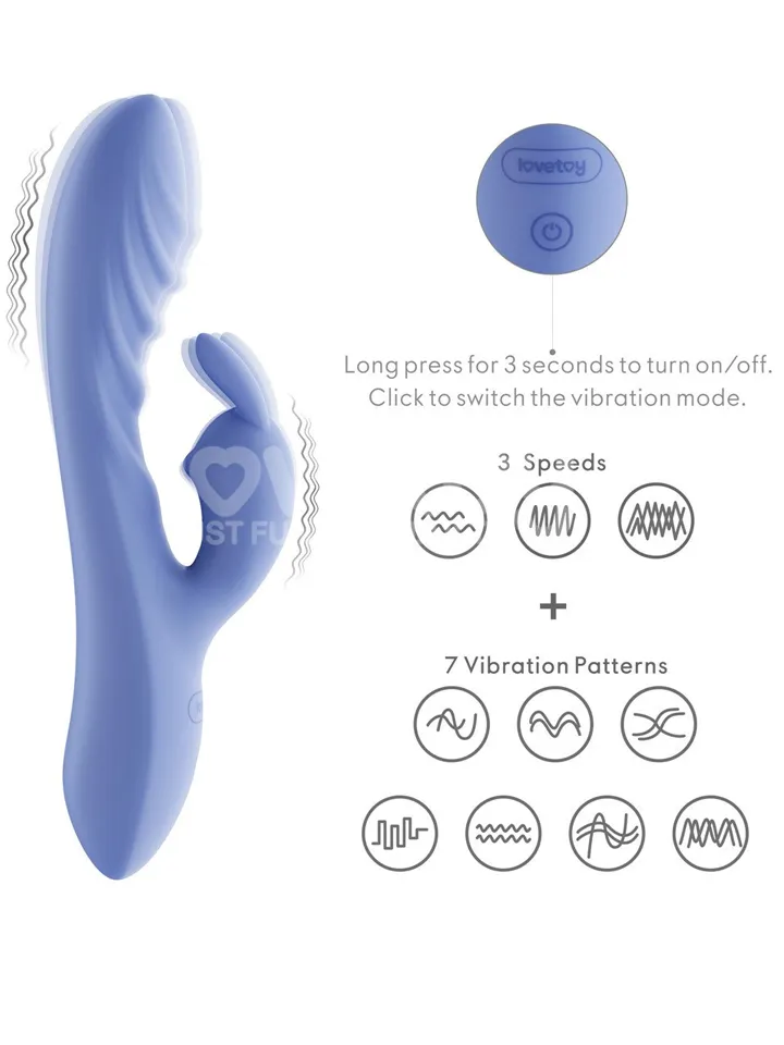 L'Allure Swirl Rechargeable Vibrator - Rabbit vibrator 2