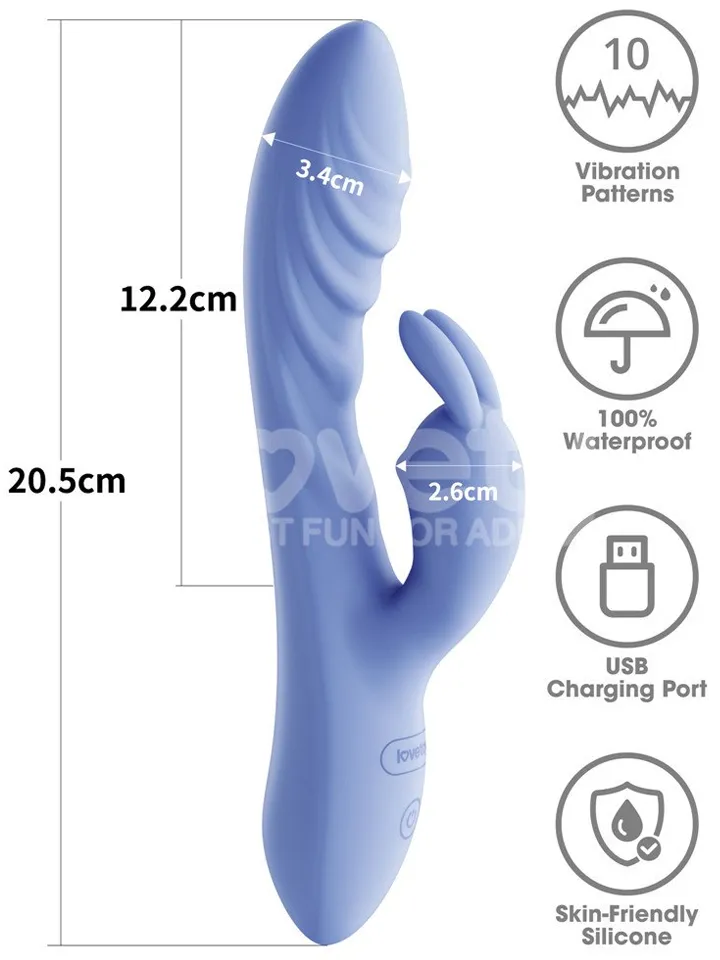 L'Allure Swirl Rechargeable Vibrator - Rabbit vibrator 3