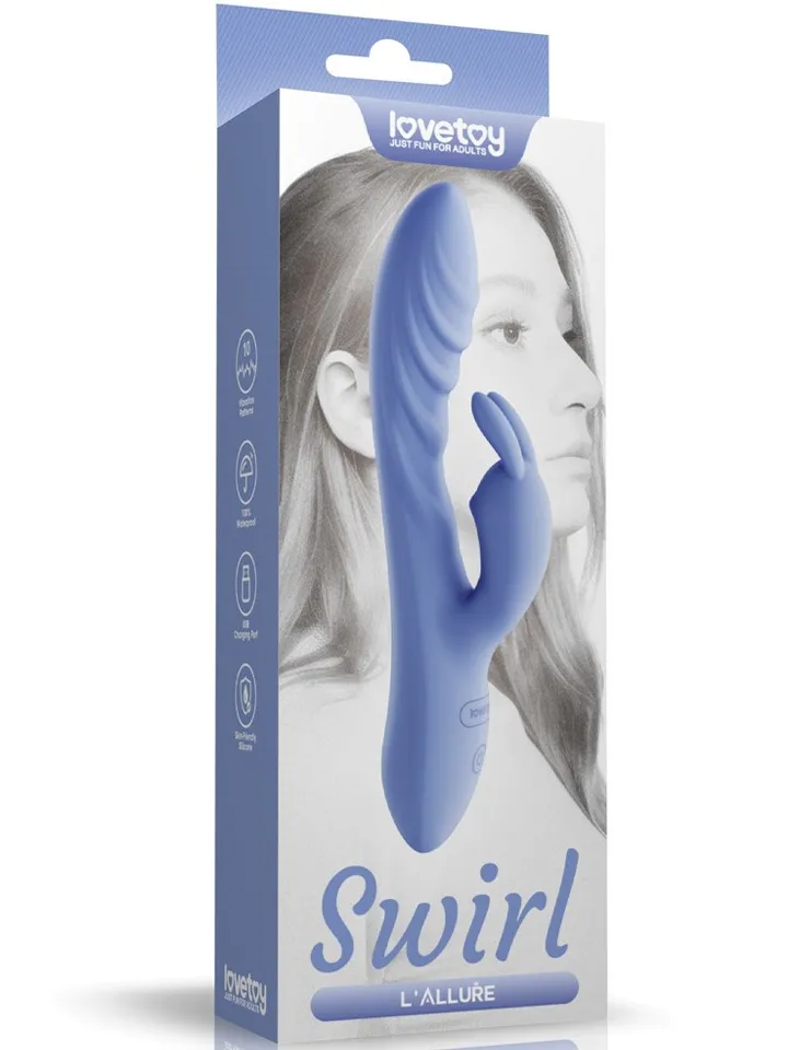 L'Allure Swirl Rechargeable Vibrator - Rabbit vibrator 4
