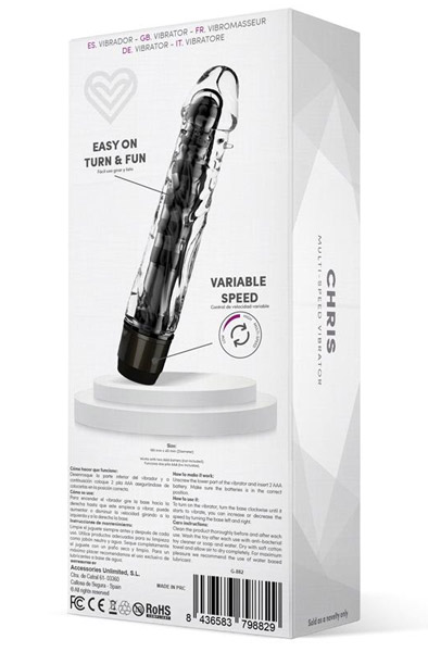 Latetobed Chris Multi-Speed Vibe Black - Vibrierender Dildo 3