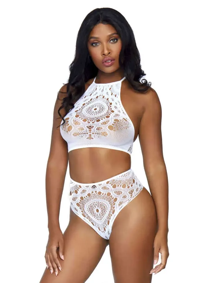 Leg Avenue Crop Top & High Waist Thong - Sexy lingerie 1 [full]