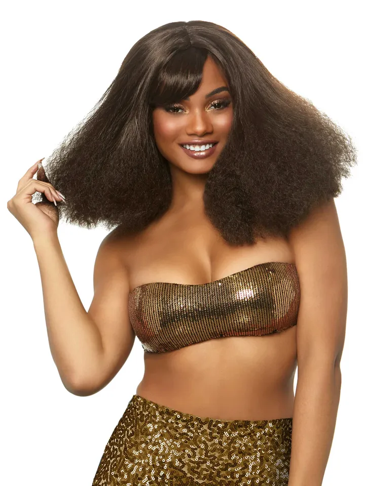 Leg Avenue Diva Disco Wig Brown - Wig 1 [full]
