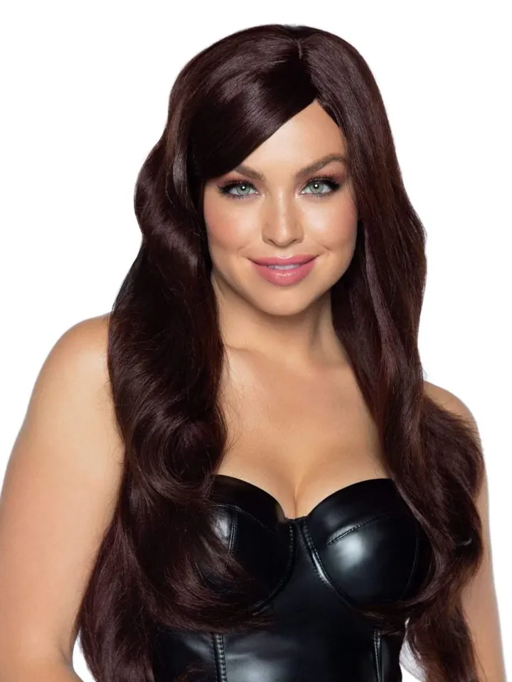 Leg Avenue Long Wavy Wig Brown - Wig 1 [full]