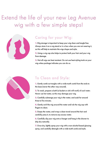 Leg Avenue Long Wavy Wig Brown - Wig 2