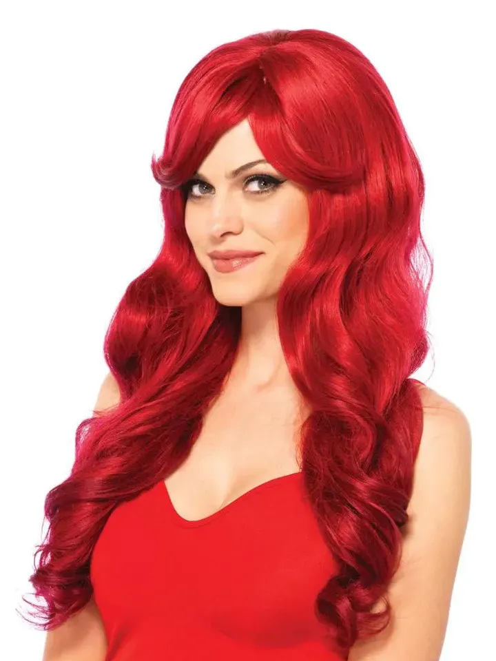 Leg Avenue Long Wavy Wig Red - Wig 1 [full]