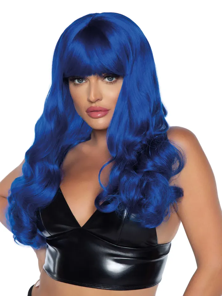 Leg Avenue Misfit Long Wavy Wig Blue - Wig 1 [full]