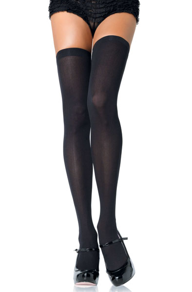 Leg Avenue Nylon-Overknees Schwarz - Strümpfe 1