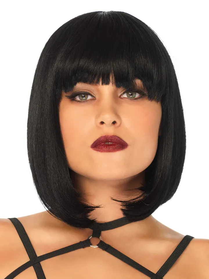 Leg Avenue Short Natural Bob Wig - Black Wig 1 [full]