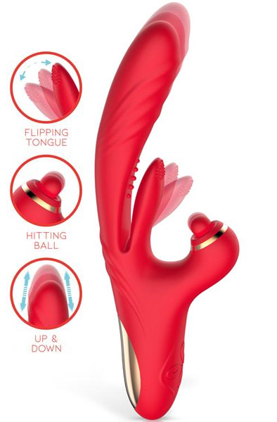 Limbe Vibe With Flip-flap Tongue & Hitting Ball - Vibrator 1